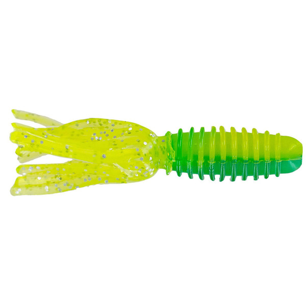 Big Bite Baits Slab Tube Black Blue Chartreuse