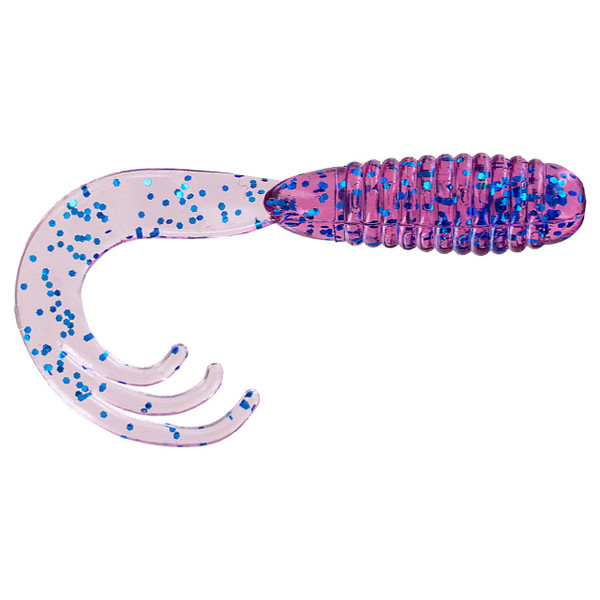 Big Bite Baits Triple Tip Grub Black Opaque Chartreuse