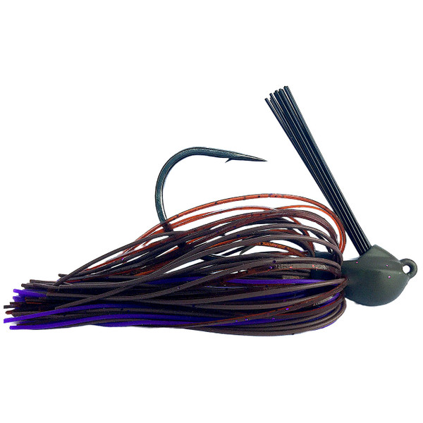 Beast Coast Hand-Tied Tungsten Lil' Magnum Compact Flipping Jig color Dark Green Pumpkin