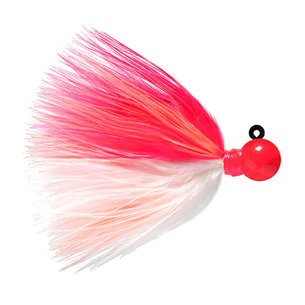 Hawken Sy's UV Marabou Jig color Cerise Head Cerise Blue