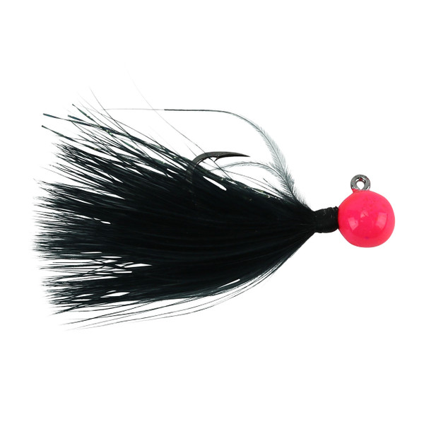 Hawken Sy's Micro Marabou Jig color Black Nickel Head Black