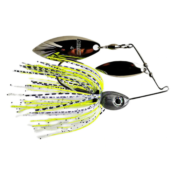 Accent Subtle Series Spinnerbait - Double Willow Nickel-Gold Blades - Purple Crush