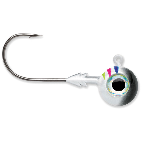 VMC Tungsten Moon Eye Jigs color Green Tiger UV