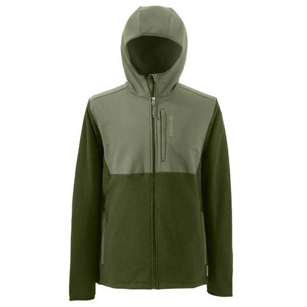 Grundens Bering Fleece Pro Full Zip Hoodie color Black front