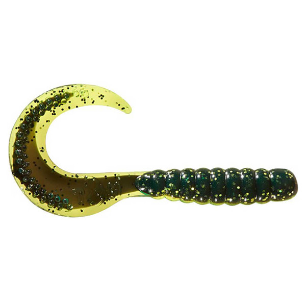 Mister Twister Curly Tail Grubs color Chartreuse Orange Core