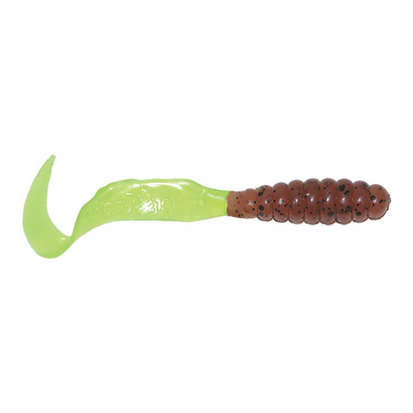 Mister Twister Curly Tail Grubs color Chartreuse Orange Core