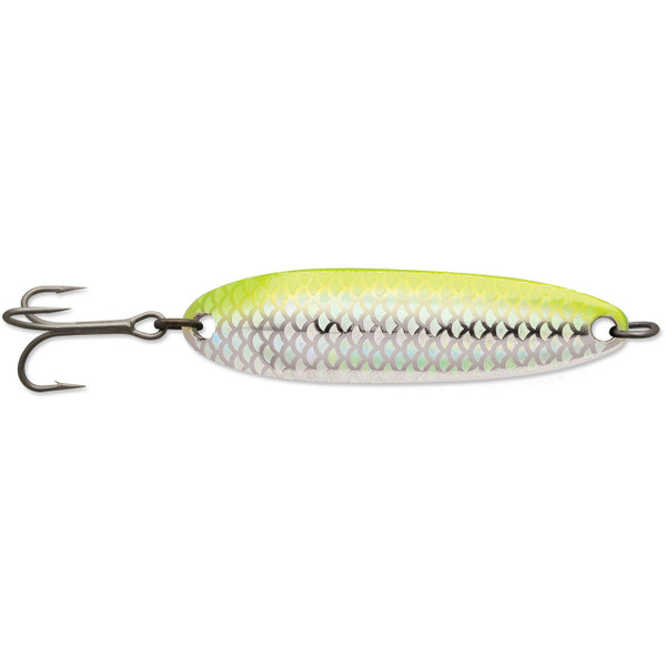 Luhr Jensen Krocodile Spoons color Firetiger with split rings, swivels, and  Red Magic flipper tail