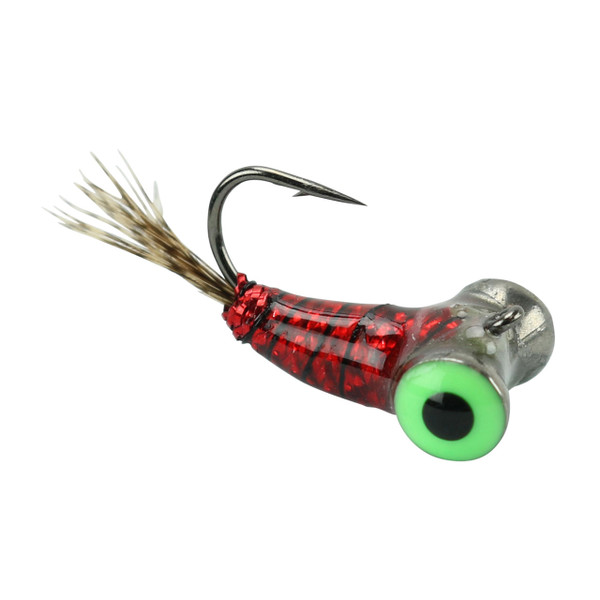Widow Maker Lures Tungsten Fly Glow Ice Jig color Orange