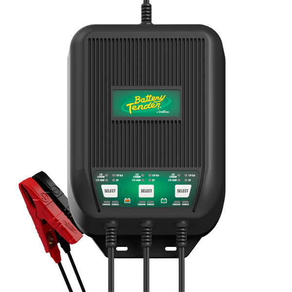 Battery Tender Wave Charge Multi-Bank Battery Chargers 6 AMP 2 Bank with alligator clips