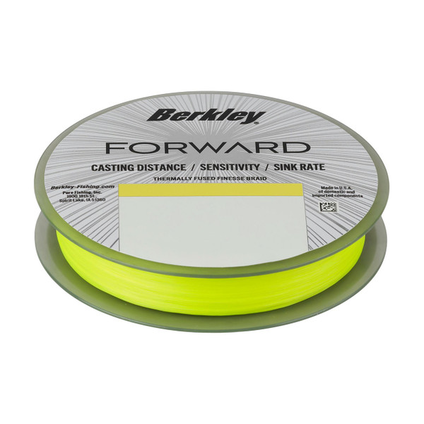 Berkley Forward Braid color Flame Green with packaging.