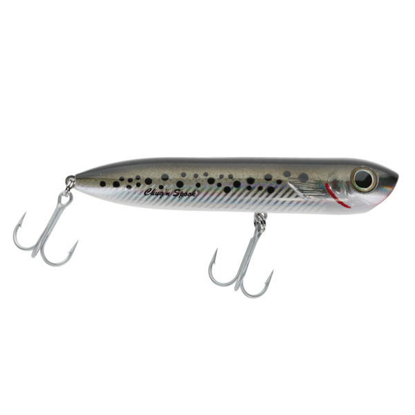 Heddon Saltwater Chug'n Spook Topwater Lure color Bone-Silver