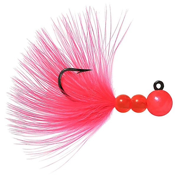 Hawken Beau-Mac Marabou Steelhead Jig color Black Red