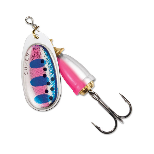 Blue Fox Classic Vibrax Spinner color Gold-Fluorescent Red