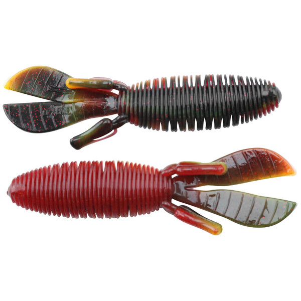 Missile Baits Baby D Bomb Soft Bait color Green Pumpkin Red both sides