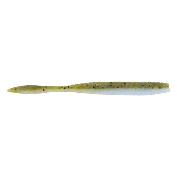 Berkley PowerBait MaxScent Flat Worm Soft Bait color Green Pumpkin Party