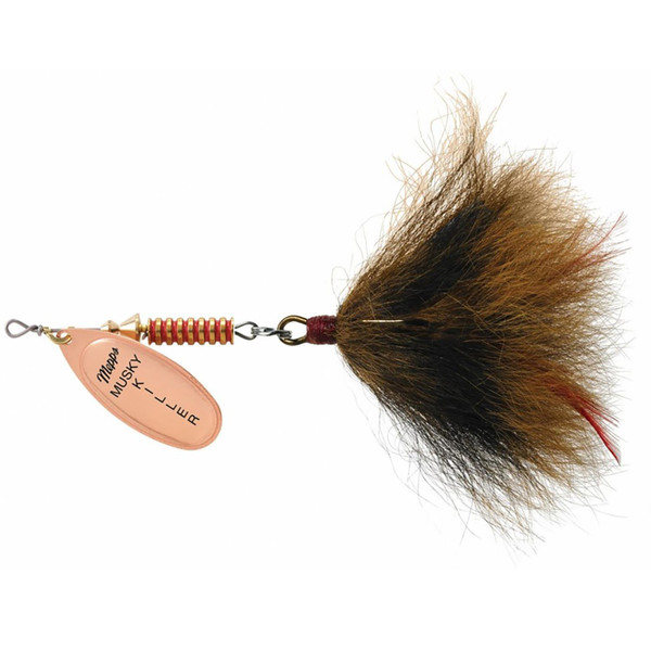 Mepps Musky Killer Spinner Hot Firetiger Blade Black Orange Tail