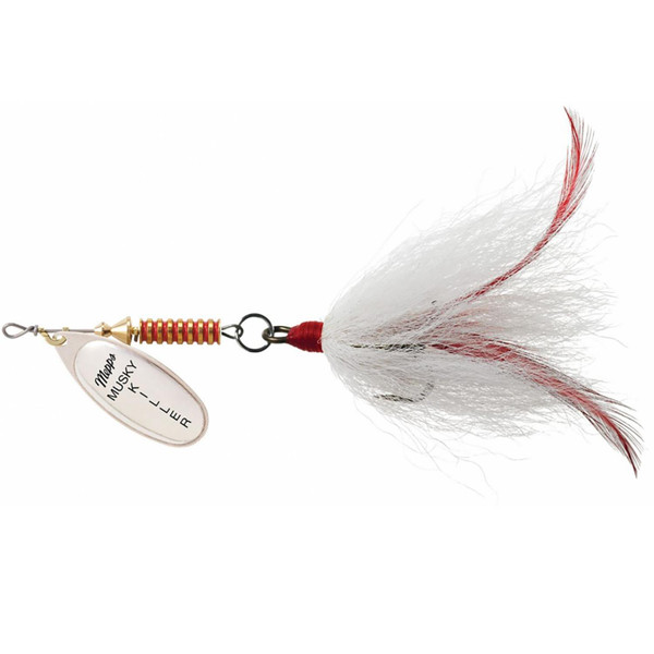 Mepps Musky Killer Spinner Hot Firetiger Blade Black Orange Tail