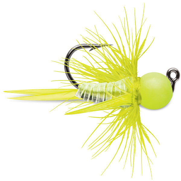 VMC Tungsten Bullfly Jig color Glow Chartreuse