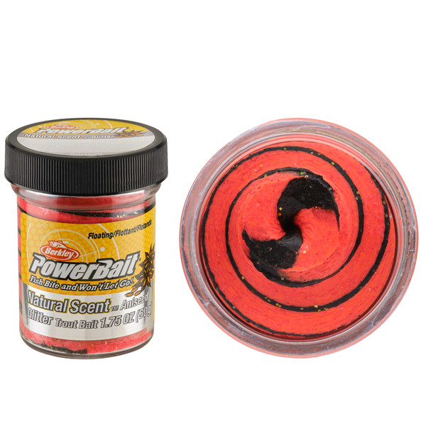 Berkley PowerBait Natural Scent Glitter Trout Bait Dough Aniseed Scent Black-Brown