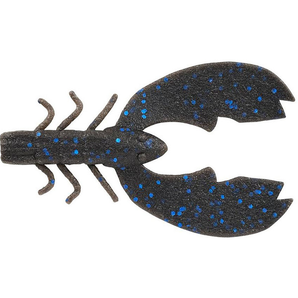 Berkley PowerBait MaxScent Chigger Craw Soft Bait color Black Blue Fleck