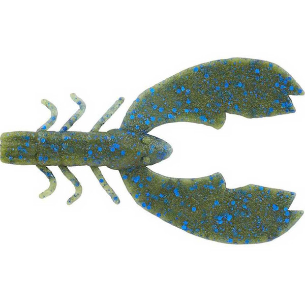 Berkley PowerBait MaxScent Chigger Craw Soft Bait color Black Blue Fleck