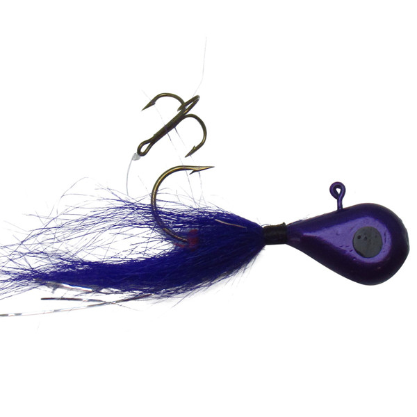 Captain Hook's Killer Jigs 12 pack color Purple-Purple White