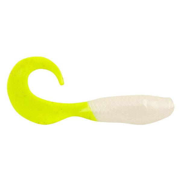 Berkley Gulp! Freshwater Minnow Grub color Pearl White Chartreuse