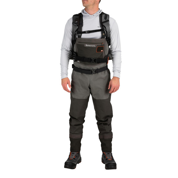 Simms G3 Guide Backpack on a model