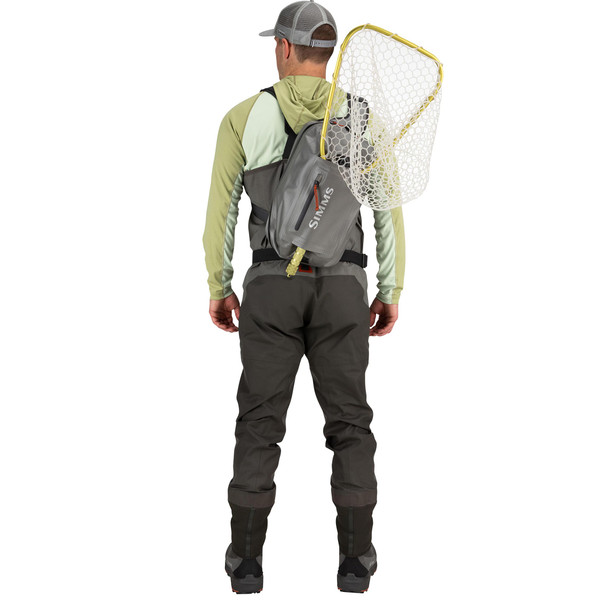 Simms Dry Creek Z Sling Pack On Model Back, net not included