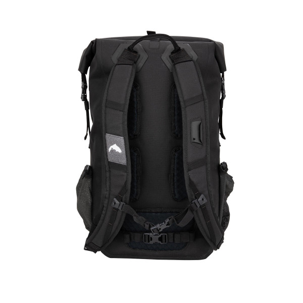 Simms Dry Creek Rolltop Backpack color Black back view