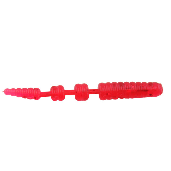 ADK Custom Jigs Finesse Worm Plastic Soft Baits color Blood Red