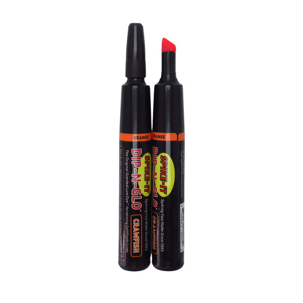 Spike-It Dip-N-Glo Scented Soft Plastic Lure Dye Markers color Orange scent Gamefish