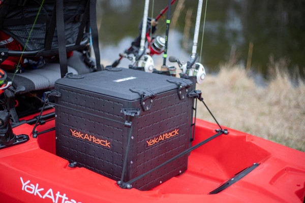 YakAttack BlackPak Pro Kayak Fishing Crate System - On Kayak