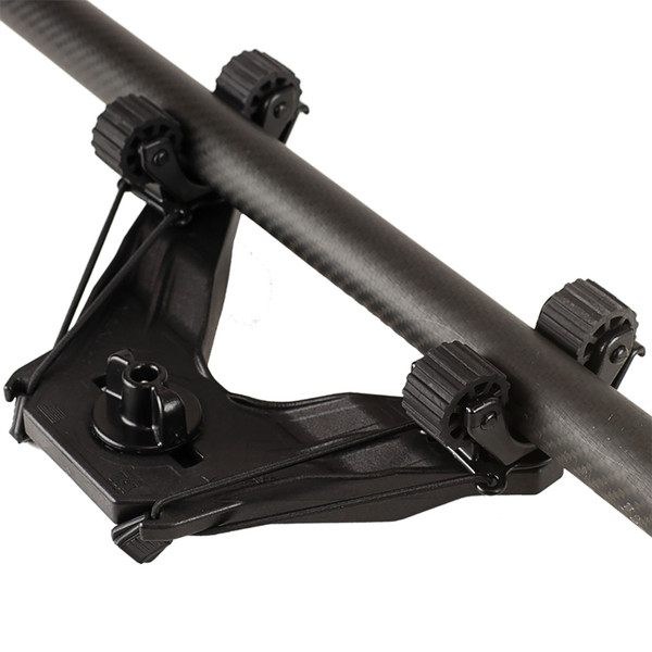 YakAttack DoubleHeader Track Mount with Dual RotoGrip Paddle Holders-In Use with Paddle Handle (Paddle not included)