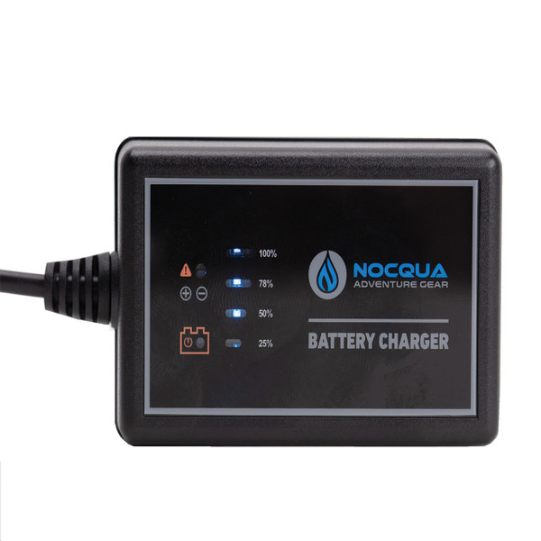 NOCQUA 2A Battery Charger with LED Indicator face of indicator