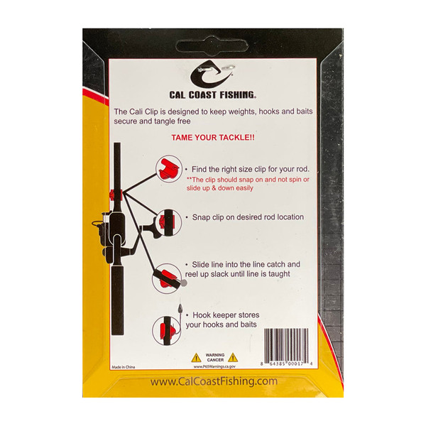 TackleWorkz Cali Clips back of package 