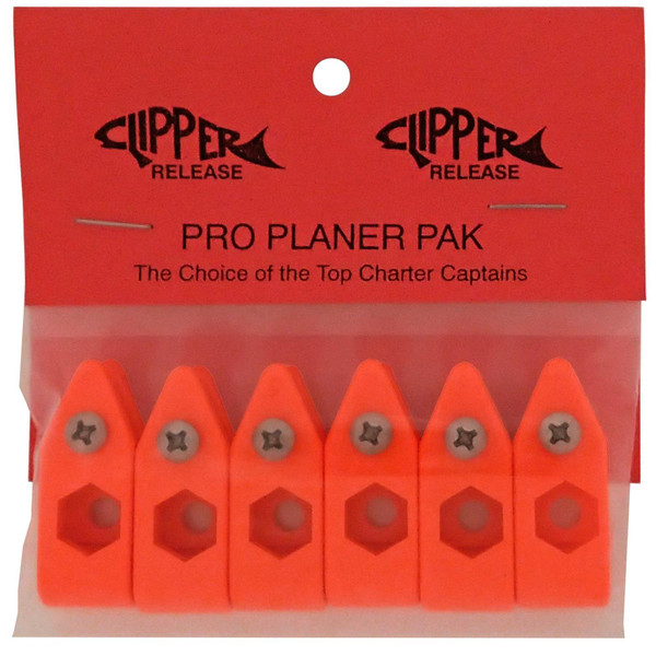 Amish Outfitters Clipper Planer Board Releases in Orange, pack of six