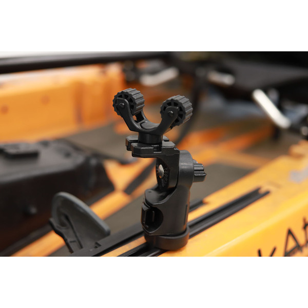 YakAttack 90 Degree MightyMount Adapter mounted on a kayak 