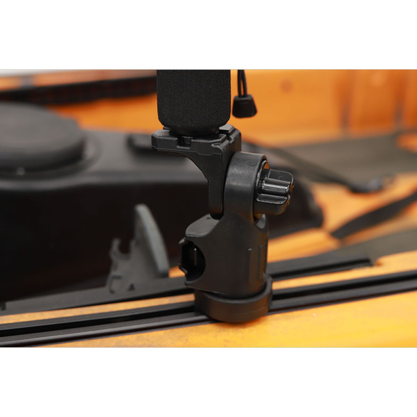 YakAttack 90 Degree MightyMount Adapter mounted on a kayak 