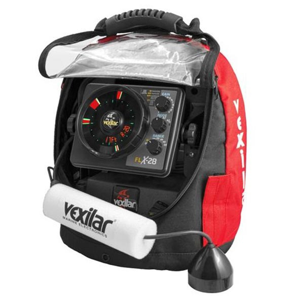 Vexilar FLX-28 Ultra Pack Combo with Lithium Ion Battery & Pro View Ice Ducer