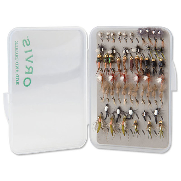 Orvis Super Slim Shirt Pocket Foam Fly Box open view flies not included