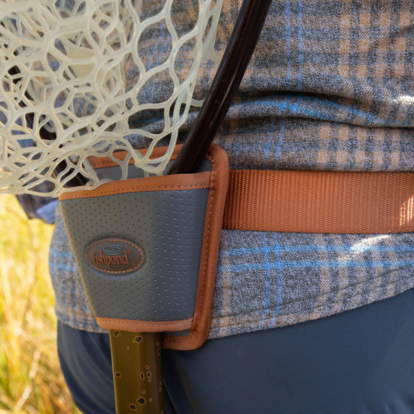 Fishpond Net Holster in use, net and belt not included