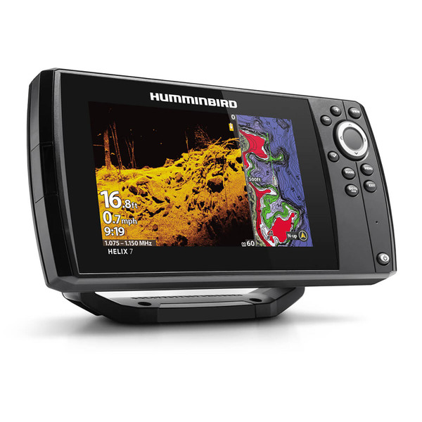 Humminbird HELIX 7 CHIRP MEGA DI GPS G4 Fish Finder Angled