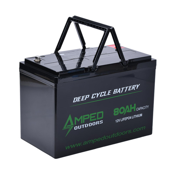 Amped Outdoors 12v 80Ah LiFePO4 Lithium Battery