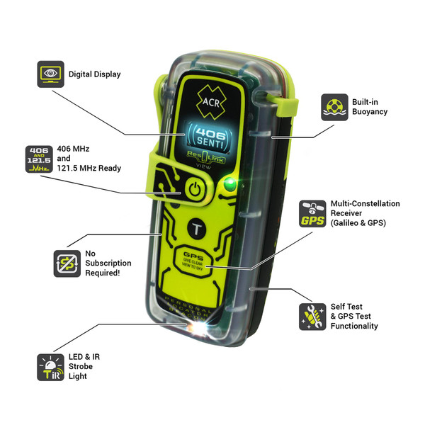 ACR ResQLink View 425 Personal Locator Beacon Features