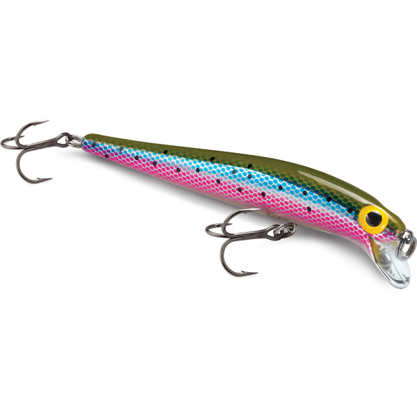 Storm Jr. ThunderStick color Metallic Rainbow Trout angled showing belly and bill