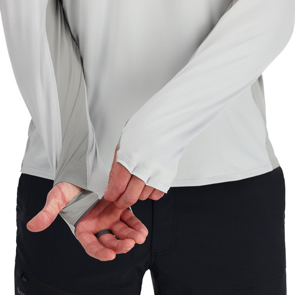 Simms Men's SolarFlex Crewneck sleeve detail