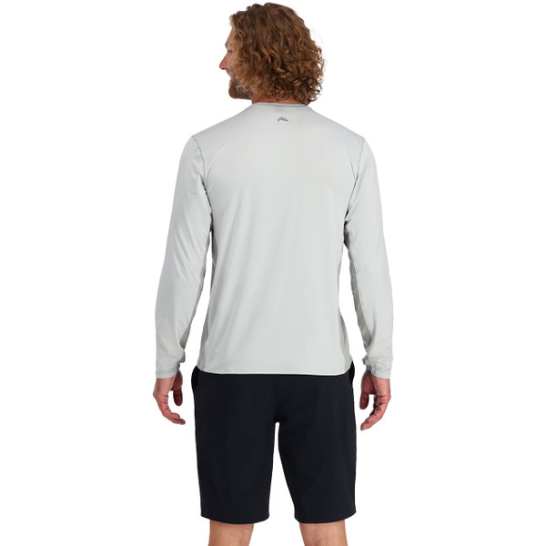Simms Men's SolarFlex Crewneck on model back view