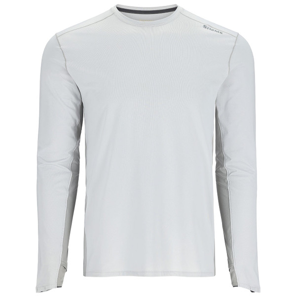 Simms Men's SolarFlex Crewneck color Sterling Cinder
