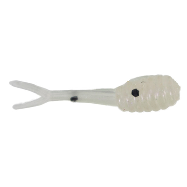 ADK Custom Jigs Ice Fluke Plastic Soft Baits color Pearl White
